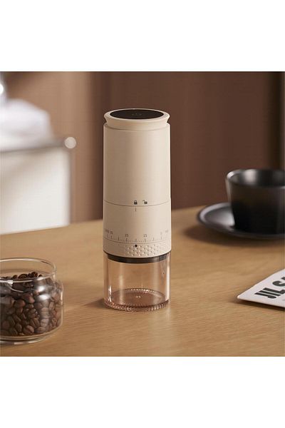 Choice 990White 1500mAh Electric Coffee Grinder Externally Adjustable Type-C Charging Coffee Burr Grinder B