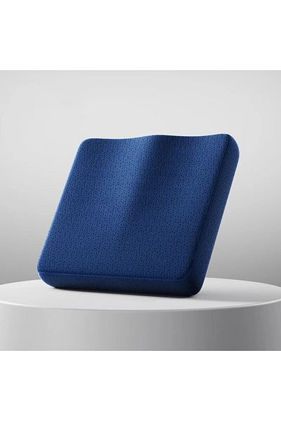 Choice 35x38x6cm Navy Blue Ergonomic Memory Cotton Office Cushion Hemorrhoid Cushion Chair Cushion A Sittin