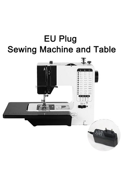 Choice table EU Mini Sewing Machine Portable Replaceable Presser Foot 38 Stitches Overlock Knitting Start B