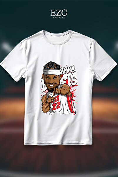 EZG Business Υπερμεγέθη μπλουζάκι Unisex Jimmy Butler από 100% βαμβάκι με στάμπα