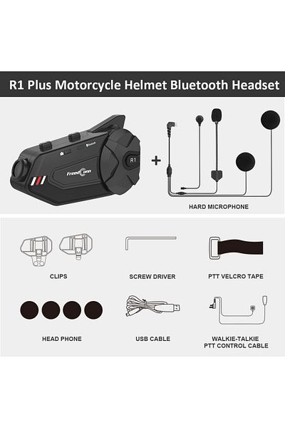 Choice 1 Pc R1 Plus Freedconn R1Plus Bluetooth Motorcycle Intercom Helmet Headset Wifi APP Speaker Headphon