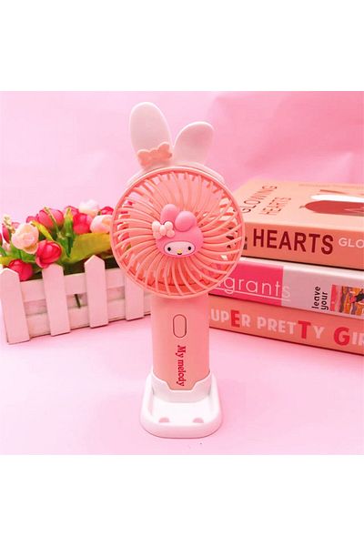 Choice C Sanrio Sweet Mini Fan Cartoon Cinnamoroll Hello Kitty Kuromi Melody Small Fan Handheld Portable H.