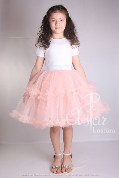 Astar Kostüm Frilly Salmon Tutu Fluffy April 23 Show Tutu Skirt