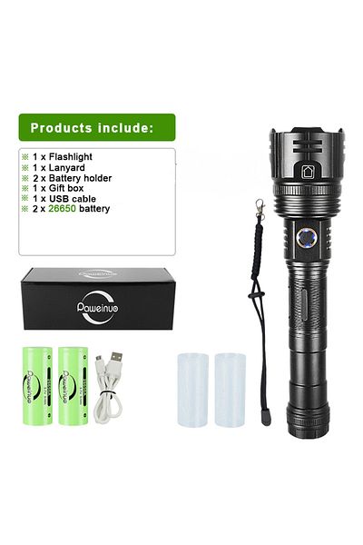 paweinuo ZOOM white laser D New Super Flashlights Torches Ultra Powerful Flashlight USB Recharge Flash Light