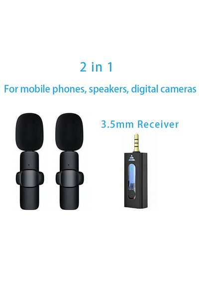 Choice 2in1 For 3.5mm New Wireless Lavalier Microphone Portable Audio Video Recording Mini Microphone for i