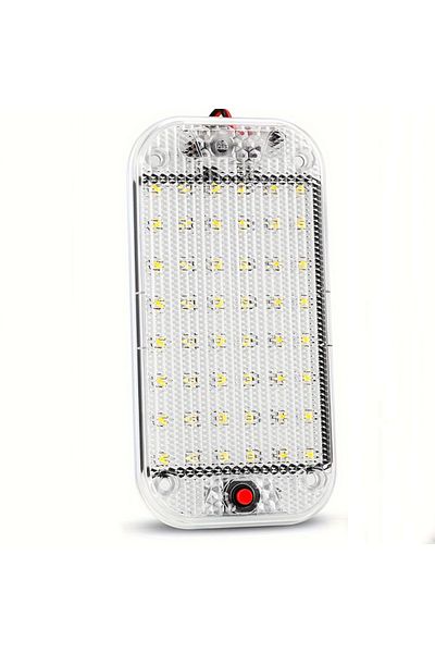 Choice 3358-1 مصباح سقف عالمي ساطع للسيارة داخلي مع مفتاح تشغيل/إيقاف 48 مصباح LED ضوء داخلي للقبة