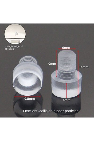 Choice 6mm-20pcs 20Pcs Clear Rubber Embedded Furniture Bumper Table Chair Leg Feet Bottom Glide Slide Pad F