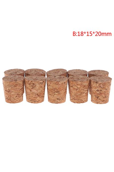 Choice 18x15x20mm 10 Pcs Wine Glass Bottle Stopper Kettle Pudding Container Cork Cap Burette Wood
