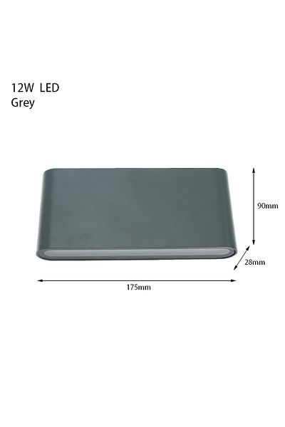 Feiyunlux 12w Grey Warm White 6w 12w 24w Led Outdoor Waterproof Wall Lamp Bedroom Living Room Balcony Wall Li