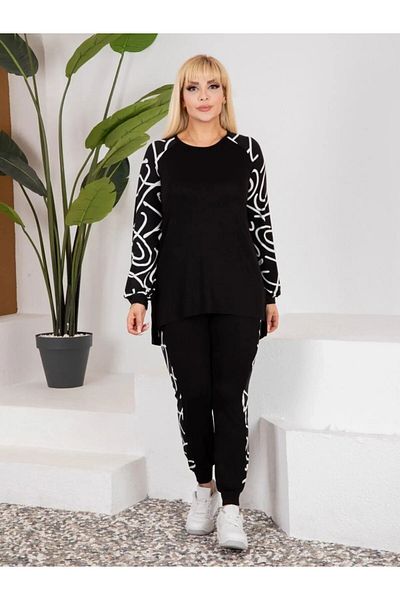MODA ΓΥΝΑΙΚΕΙΟ ΣΕΤ ΦΟΡΜΑΣ ΜΕ ΜΑΝΙΚΙ ΜΕ ΛΑΣΤΙΧΟ ΠΟΔΙ ΕΜΠΡΙΜΕΝΟ ΒΙΣΚΟΝΤΙ ΜΕΓΕΘΟΣ