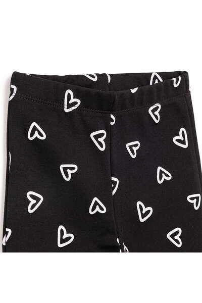 ebebek Hello Baby HelloBaby Basic Kız Kalp Desenli İspanyol Paça Tayt Kız Bebek