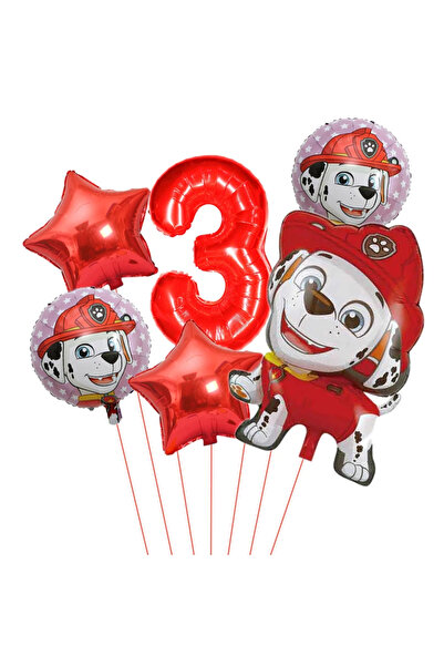 Choice مجموعة بالونات باو باترول (6 قطع) - بالونات فويل بتصميم شخصيات باو بات...