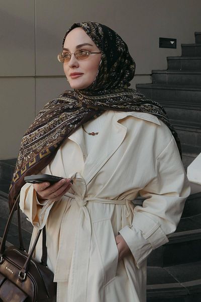 carell Aleyna Atalar's Choice Breeze Khaki Early Silk Shawl
