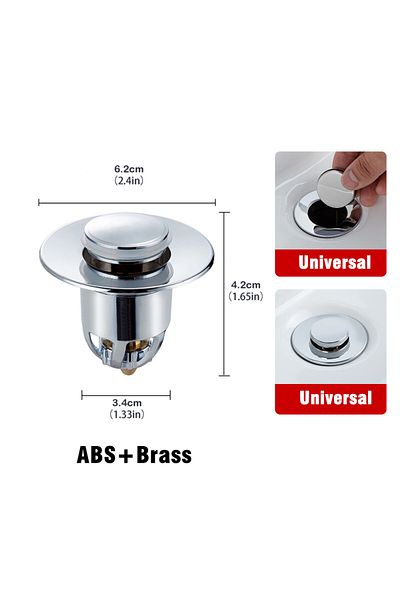 Choice Style-B 99% Universal All Brass Pop-Up Bounce Core Basin Drain Filter Hair Catcher Sink Strainer Bat