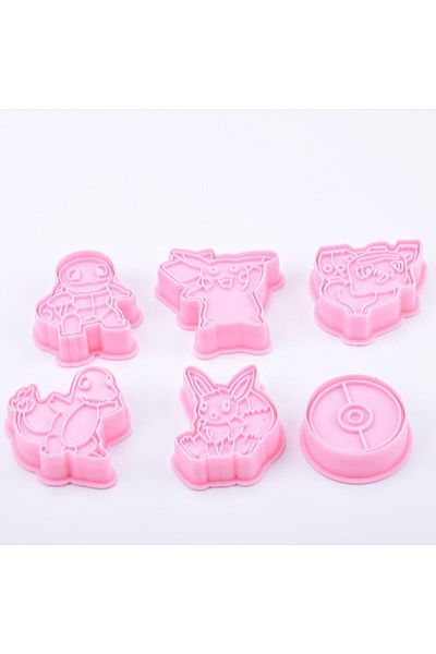 Choice 6pcs 6pcs/Set Pokemon Figures Cookie Cutters Cartoon DIY Bakery Mold Biscuit Press Stamp Embosser Su