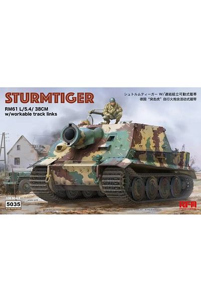 Choice Rye Field RFM5035 1/35 STURMTIGER RM61 L/5.4/38cm W/workable Track Links Model Kit