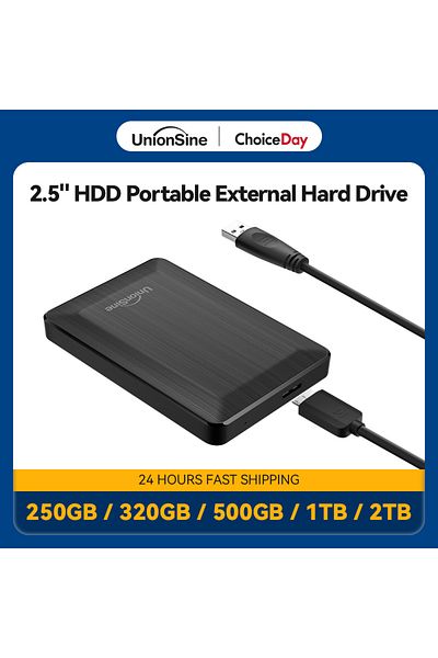 Choice 500GB UnionSine HDD 2.5" Portable External Hard Drive 250gb/320gb/500gb/1tb/2tb USB3.0 Storage Compa