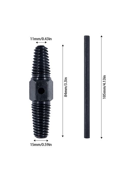 Choice 2pc Water pipe break Extractor - Dual-purpose water pipe screw removal tool for 1/2in/ 3/4in pipe va