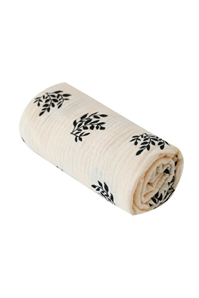 Choice بطانية قماط قطنية بأوراق صغيرة، بطانية أطفال، قماش موسلين مطبوع عليه ز...