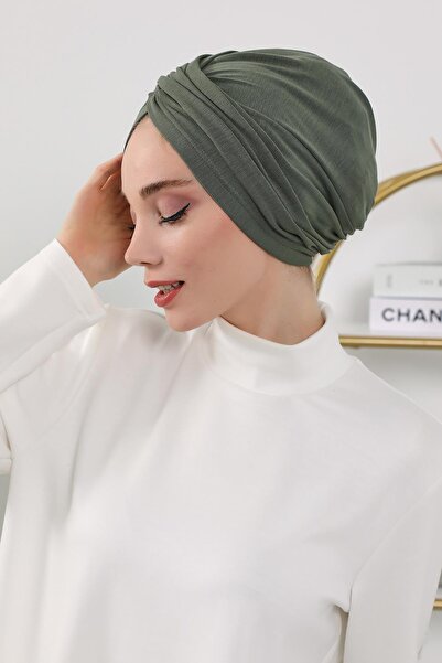 Aisha's Design Kışlık Tesettür Bone,B-9O,Haki