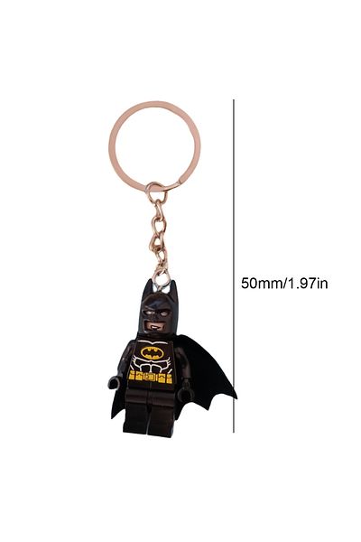 Choice Black Motorcycle Keychain Cute Cartoon Character Keychain Toy Superhero Pendant Fashionable Bag Acce