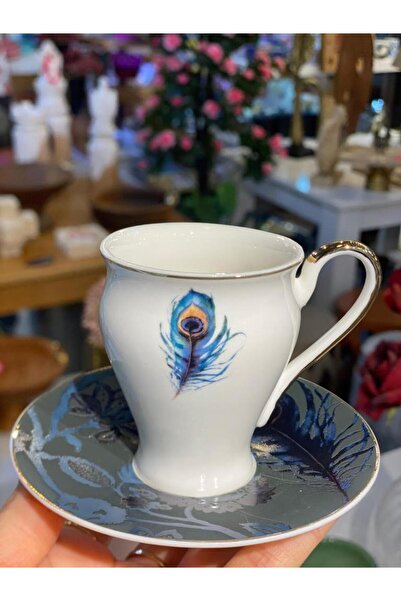 ÇIRPAN EV TÜY DESENLİ TEK KİŞİLİK TÜRK KAHVESİ FİNCANI