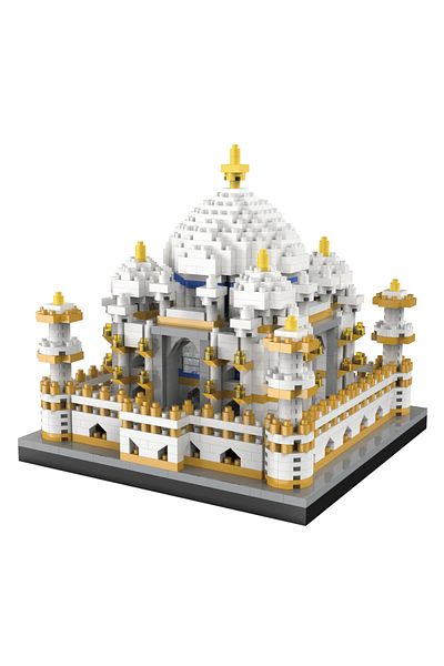 Choice WHITE Micro Mini Blocks Taj Mahal Building and Architecture Model Set Toys Gifts for Kid and Adult F