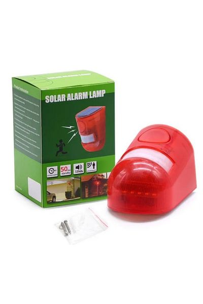 Choice Red Solar Strobe Light Alarm Motion Sensor Outdoor Sound Alarm Siren 129db Security Alarm Light Ip65