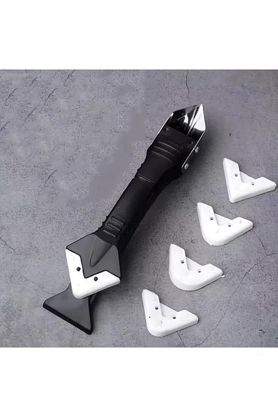 Choice 5 in 1 Set 5 in 1 Metal Head Shovel Glue Tool Kit: Silicone Spatula, Caulk Remover, Grout Removal, S