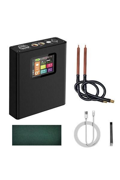 Choice Black Portable Design 30-speed Spot Welder with Digital Color Screen Display, Li-ion Battery 0.1~0.2