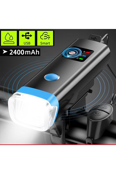 Choice 2400mAH Bicycle Front Lights Auto Shut Off Super Bright USB Rechargeable Set LED Mount Bike Lights W