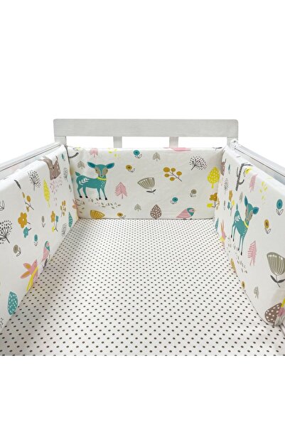 Choice سرير أطفال نورديك ستارز XL سميك بتصميم سحاب، قطعة واحدة حول وسادة، واق...