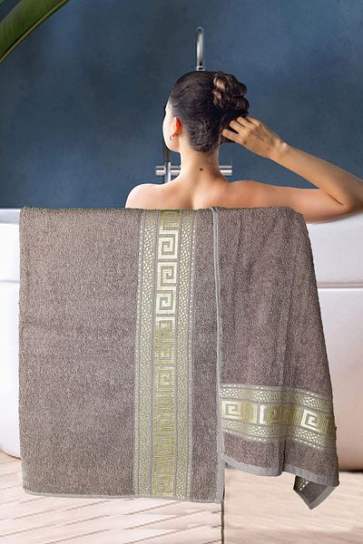 Mira Home Комплект кърпи за баня от 2 части Helen 100% памук 70x140 см