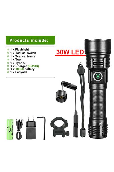 paweinuo Tactical-B HOT 10000LM Led Flashlight Military Tactical Flashlight Long Range 3000M Ultra Powerful L