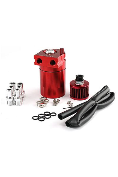 Choice Red Universal Baffled Aluminum Oil Catch Can Reservoir Tank Oil Tank With Breather Filter Occ-1020a