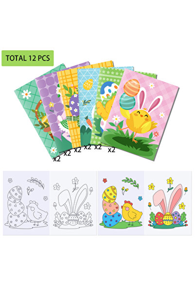 Choice TY002-12 قطعة 12 قطعة من يوم عيد الفصح السعيد، أرنب كرتوني، بيض عيد ال...