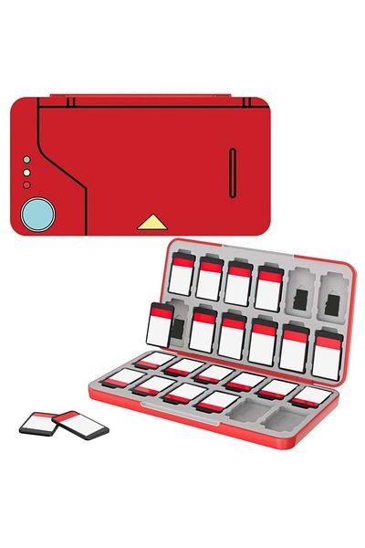 Choice 1 Suitable for Switch game card magnetic absorption cassette reader 24 in 1 red
