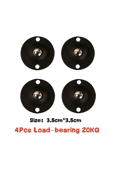 Choice B black New 4Pcs Self Adhesive Mute Ball Pulley Universal Wheel Load 300Kg Furniture Casters Wheels