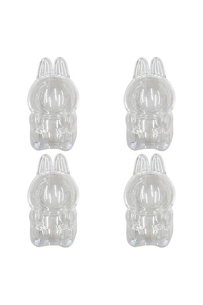 Choice for V2 4PCS For Labubu V1 V2 Transparent Protective Cover Monster Toy Elf Doll Storage Box Dustproof