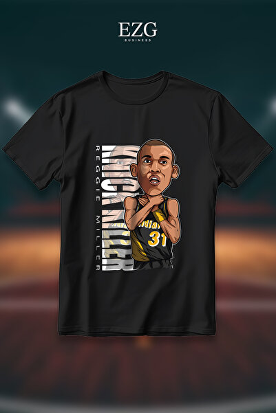EZG Business Μπλουζάκι Reggie Miller Knick με στάμπα, υπερμεγέθη, unisex, 100...