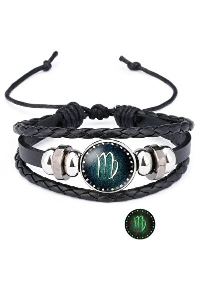 Choice سوار برج العذراء المضيء من الأحجار الكريمة الاصطناعية المكونة من اثني ...