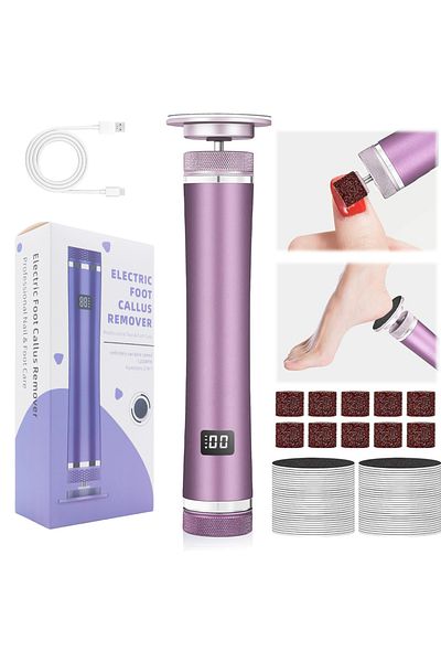 Choice Pink Electric Foot File - Callus Remover for Feet,Adjustable Speed Foot File with 60 Pcs Sandpaper D