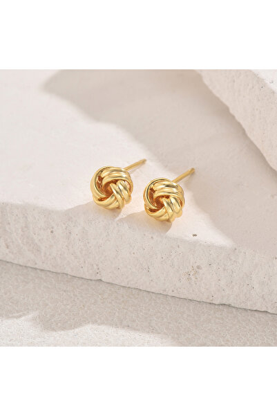 Choice EH4918 Funky Gold Color Wrapping Flowers Shaped Tiny Stud Earrings Fas...