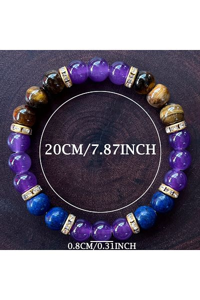 Choice 18cm 1pc/memory bracelet 8mm tiger eye stone, cat eye stone handmade bracelet for clear mind and con