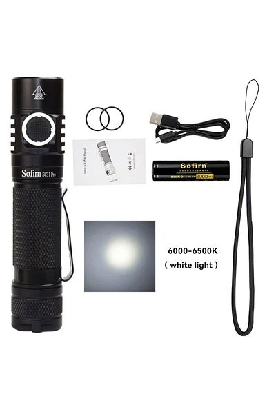 Choice Black 6000-6500k Sofirn Sc31 Pro Led Flashlight Powerful Rechargeable 18650 Torch Usb C Sst40 2000lm