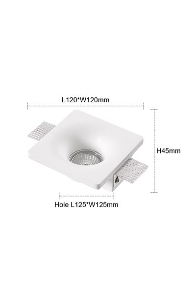 Choice Gu10 Warm White Nv1003 Recessed Gypsum Downlight Ceiling Lamp Gu10 Led Anti-glare Embedded Borderles