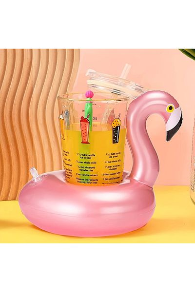 Choice Rose gold 1Pc, Summer Swimming Pool Flamingo Cup Holder Inflatable Water Coaster Floating Drink Cup