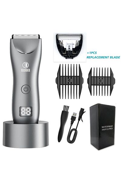 Choice gray kit Intimate Pubic Hair Removal for Men Electric Groin Trimmer Male Shaver for Sensitive Areas