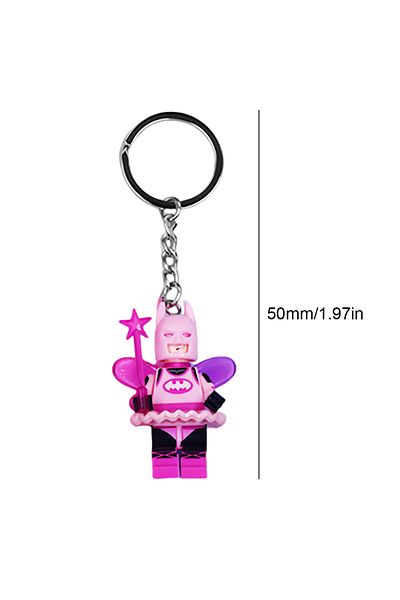 Choice Pink Motorcycle Keychain Cute Cartoon Character Keychain Toy Superhero Pendant Fashionable Bag Acces