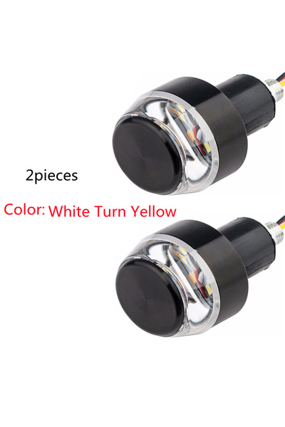 Choice1 2Pc White to Yellow 2Pcs 12V Motorcycle LED Handlebar End Turn Signal...